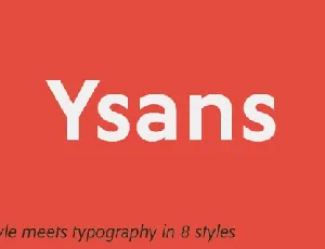 Ysans Family font