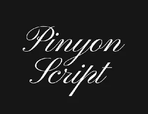 Pinyon Script font