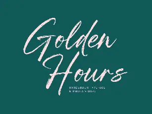 Golden Hours - Demo Version font