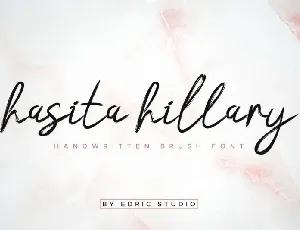 Hasita Hillary Brush font