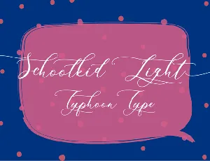 Schoolkid Script Family font