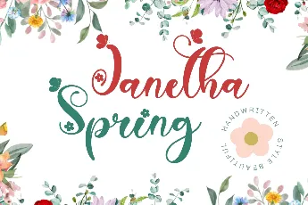 Janetha Spring font