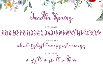 Janetha Spring font