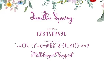 Janetha Spring font