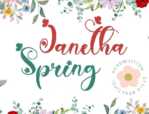 Janetha Spring font
