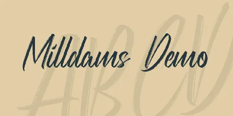 Milldams Demo font