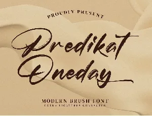 Predikat Oneday font