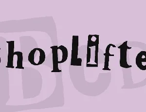 Shoplifter font