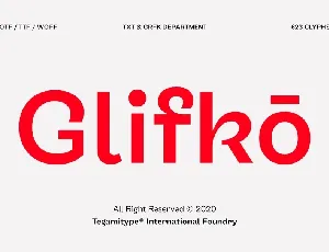 TG Glifko Family font