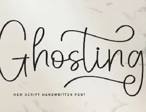 Ghosting Script Typeface font