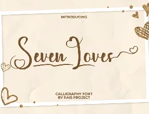 Seven Loves font