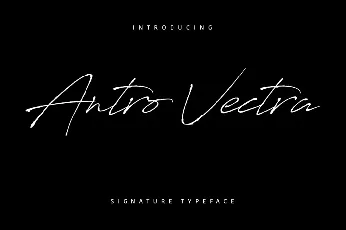 Antro Vectra Script font