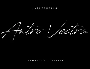 Antro Vectra Script font