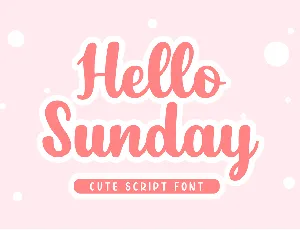Hello Sunday font
