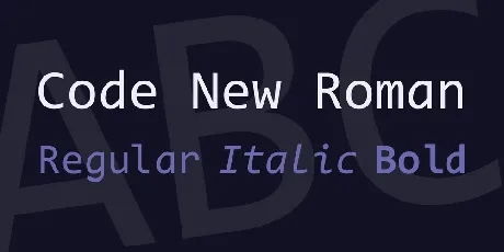 Code New Roman font