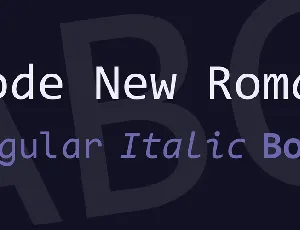 Code New Roman font