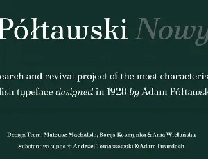 Poltawski Nowy Family font