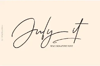 July it Signature font