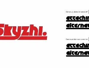 Skyzhi font