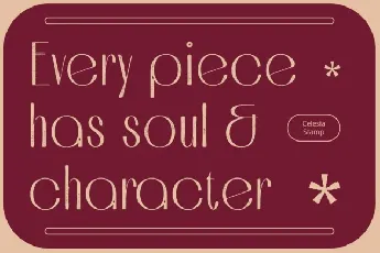 Celesia Stamp font