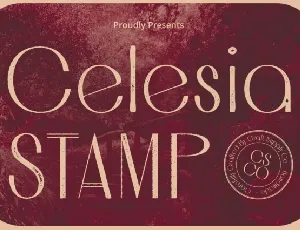 Celesia Stamp font