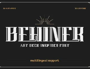 BEHINERtrial font