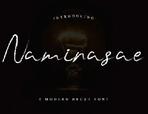 Naminasae Modern Brush font