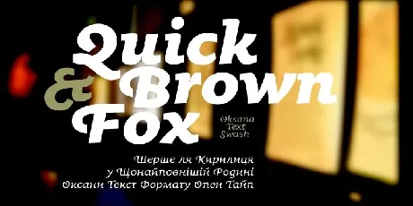 Oksana + OksanaTextSwash font