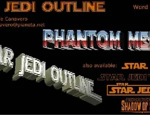 Star Jedi Outline font