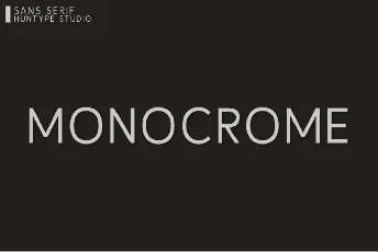 Monocrome font