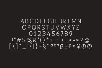 Monocrome font