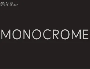 Monocrome font