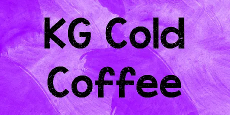 KG Cold Coffee font