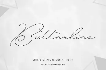 Butterlies Handwriting font