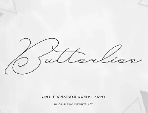 Butterlies Handwriting font