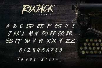 Rujack Brush font