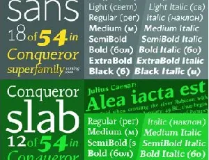 Conqueror super family font