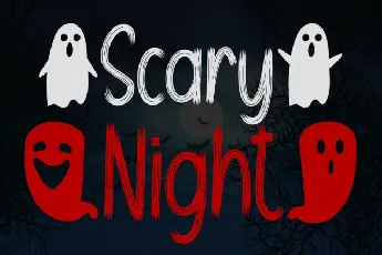 Scary Night Brush font