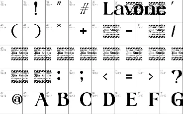 Lavone font