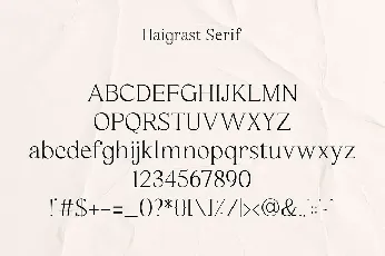 Haigrast font