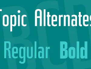 Topic Alternates font