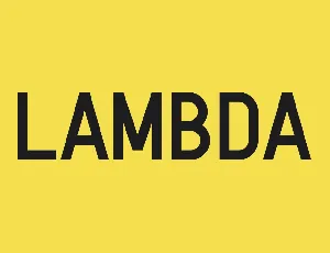 Lambda font