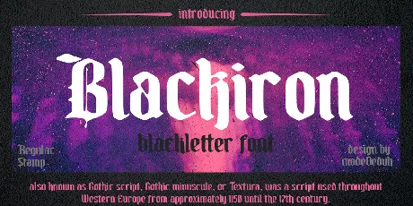 Blackiron Demo font