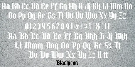 Blackiron Demo font