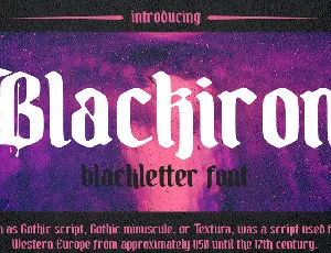 Blackiron Demo font