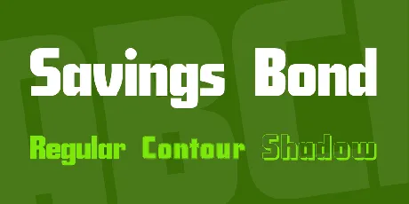 Savings Bond font