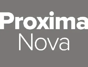 Proxima Nova font