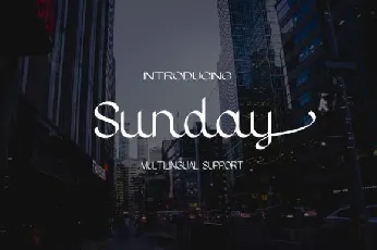 Sunday Script font