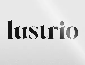 Lustrio font