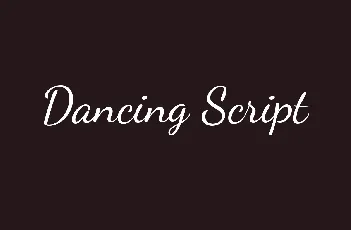 Dancing Script Family font